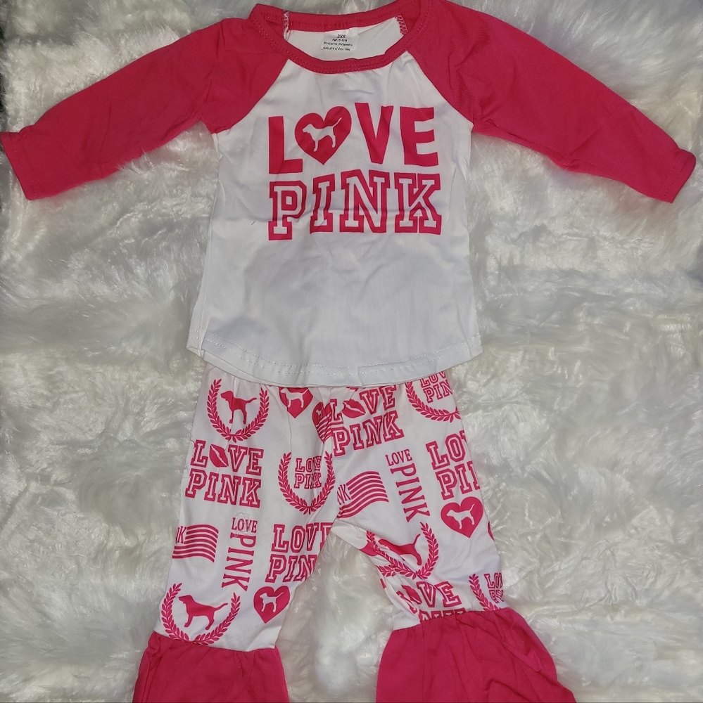 NWT Love Pink Long Sleeve Girls Outfit